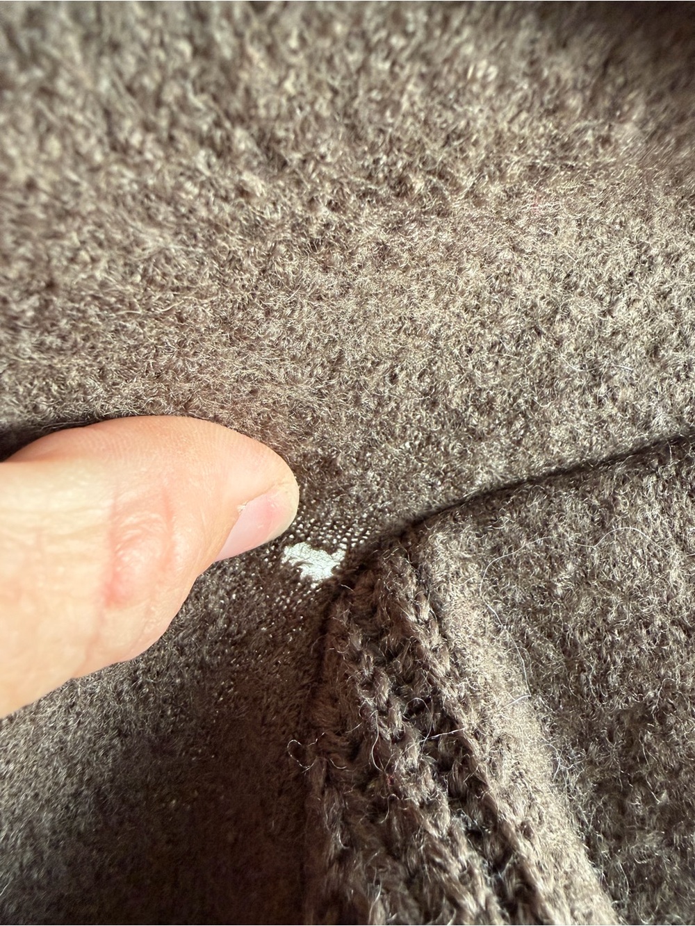 Vince 100% Wool Open-Front Draped Knit Jacket in Brown - Picture 7 of 7